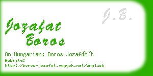 jozafat boros business card